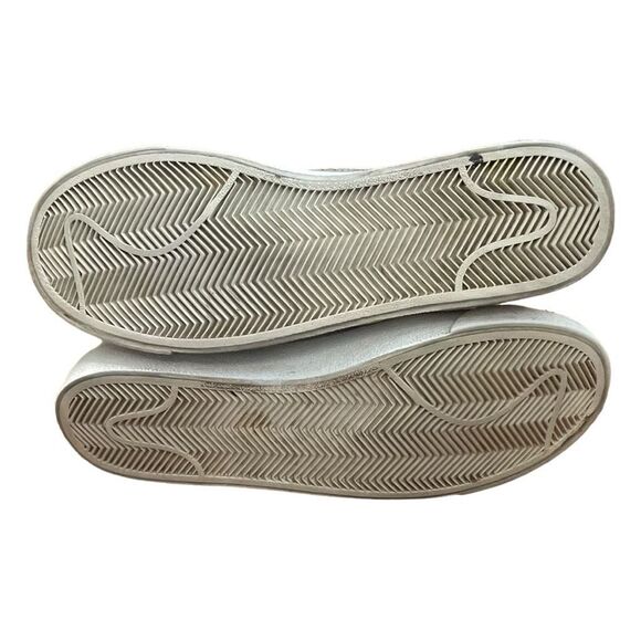 Nike Blazer Mid '77 Sneakers‎ White Silver Leather Basketball Shoe Suede Accents - Picture 8 of 10